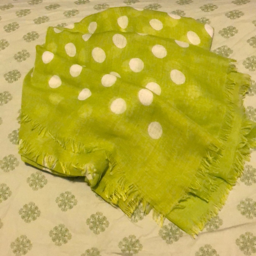Green Polka Dot Scarf From Echo
